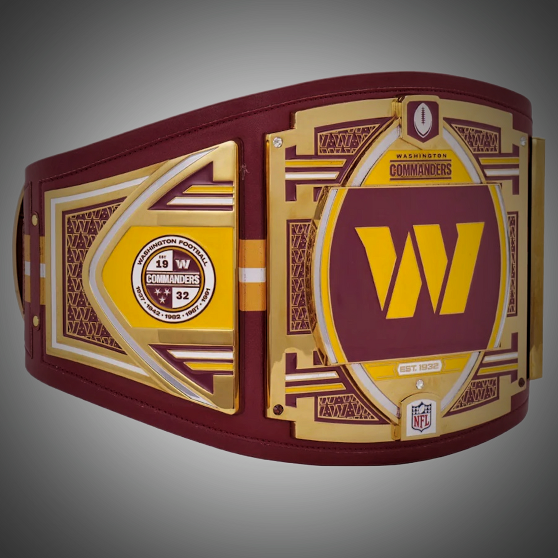 Washington Commanders Championship Belt featuring WWE Legacy Title design.