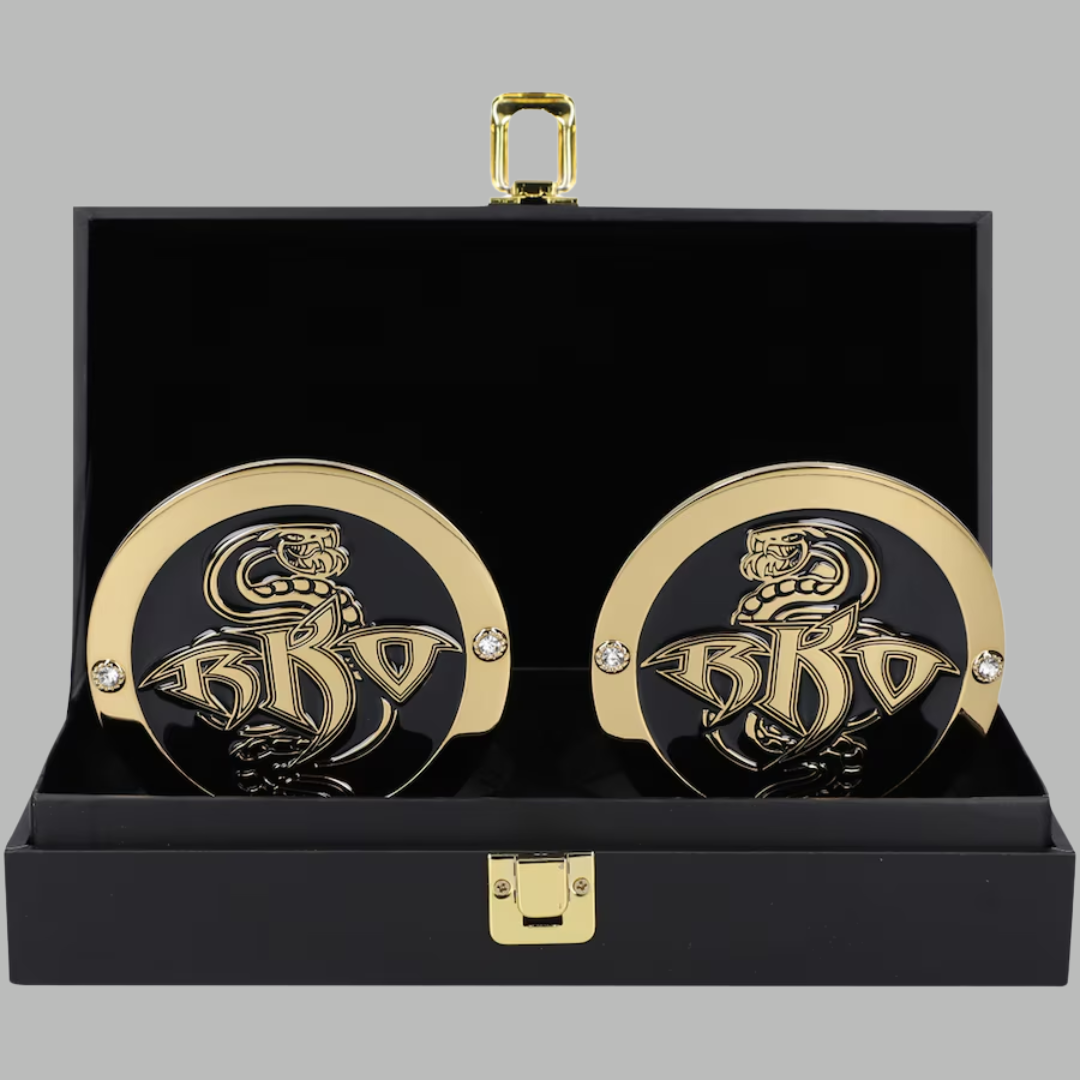Viper Randy Orton Championship Side Plates in Brass Metal
