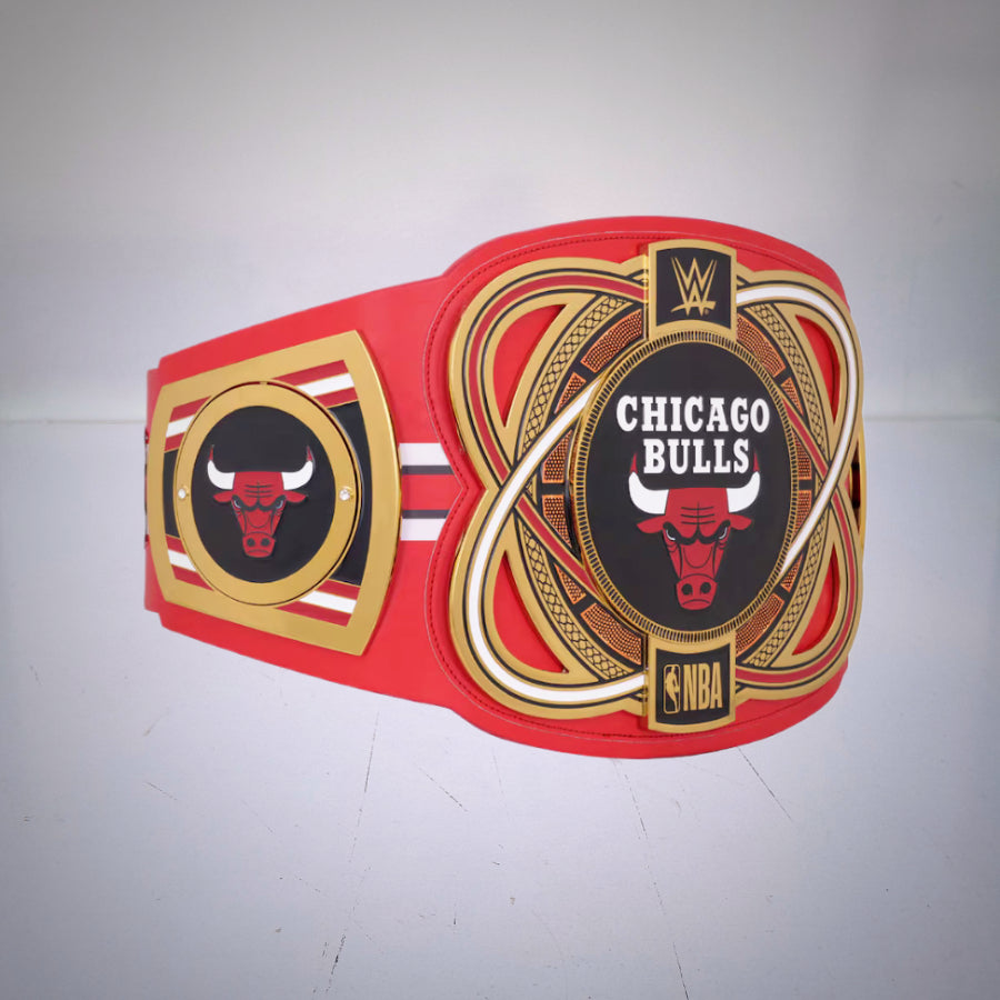 Chicago Bulls Legacy Championship Title blending two sports legacies: basketball and wrestling.