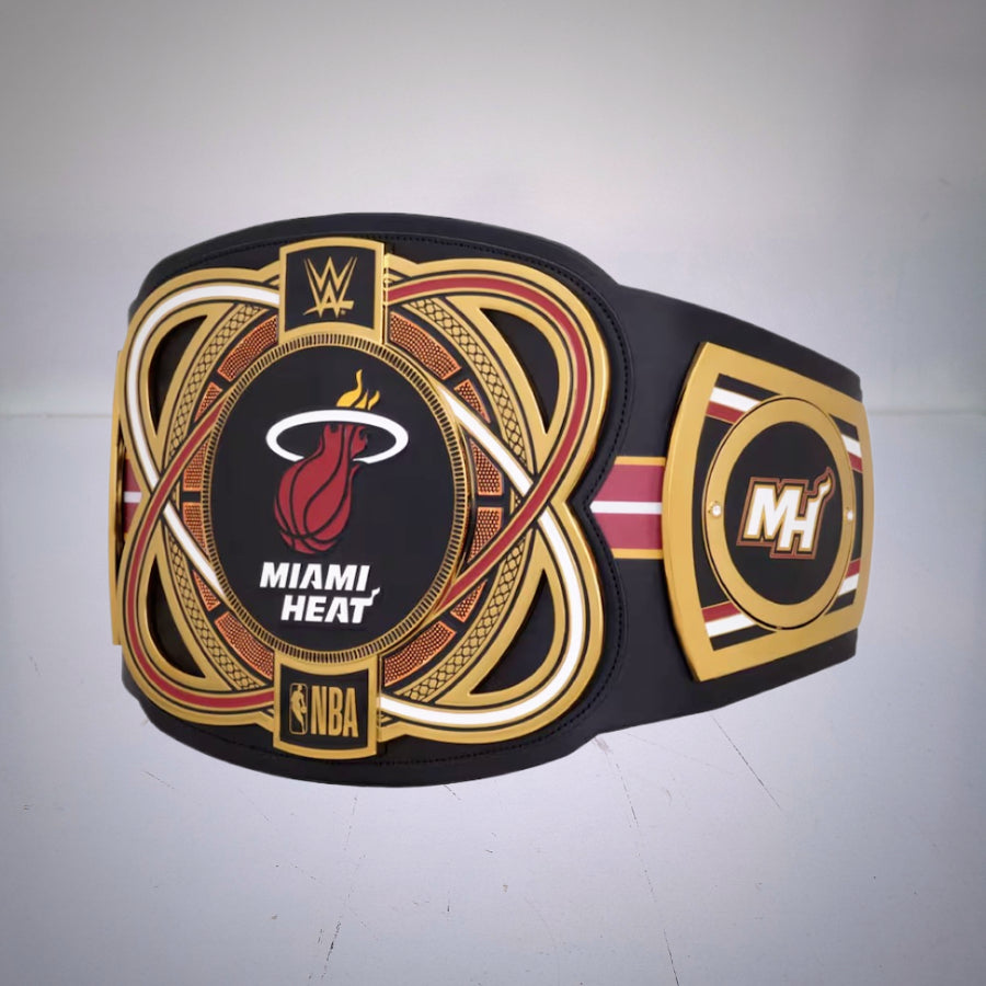 Miami Heat WWE NBA Legacy Championship Belt, a blend of basketball and wrestling pride.