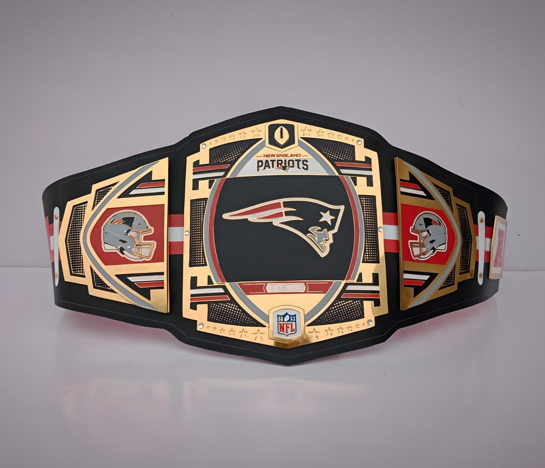 New England Patriots WWE Belt featuring Championship Legacy Edition design.