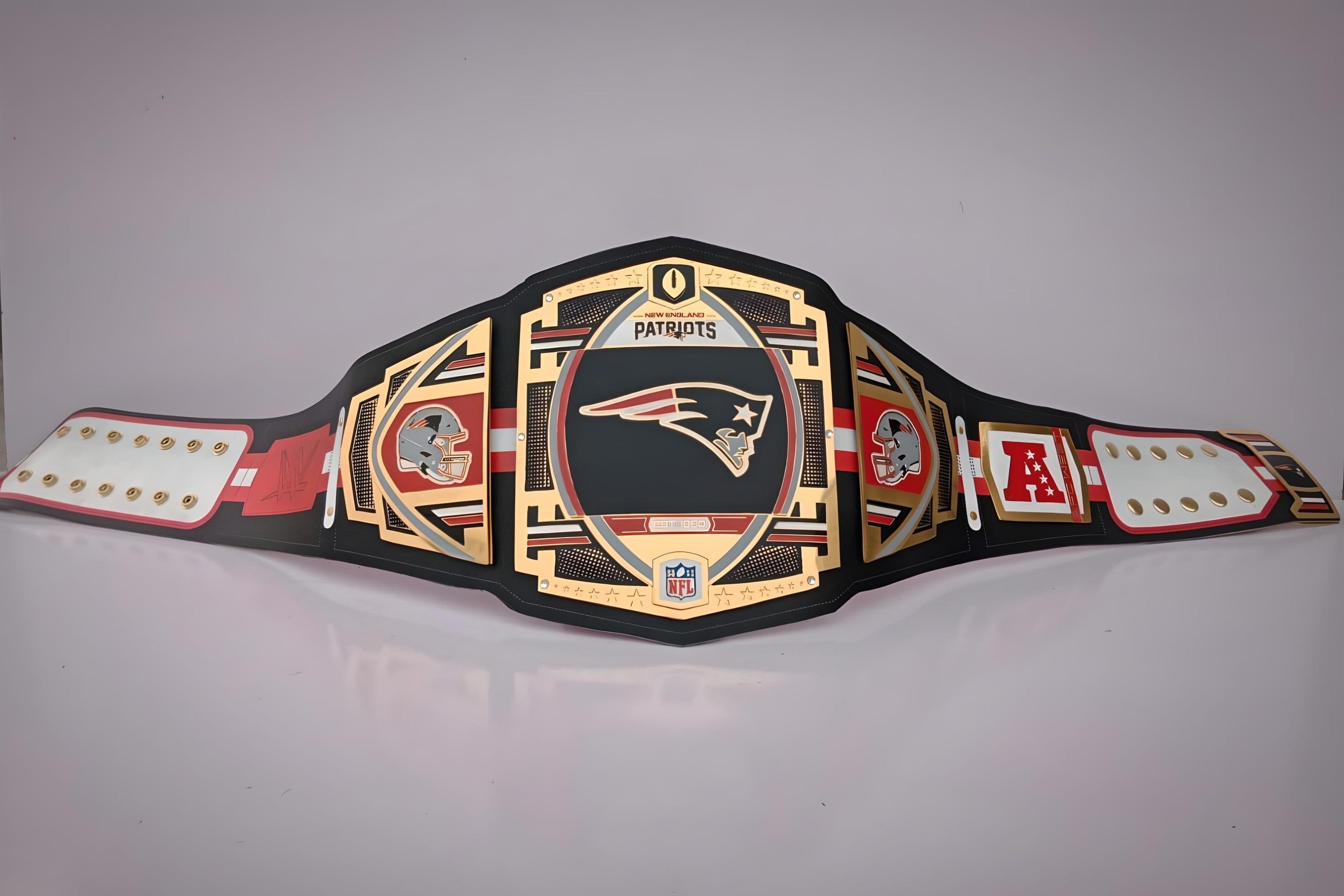 NFL Championship Legacy Edition belt designed for New England Patriots fans.