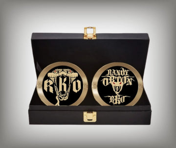 Randy Orton custom side plates WWE championship title box set.