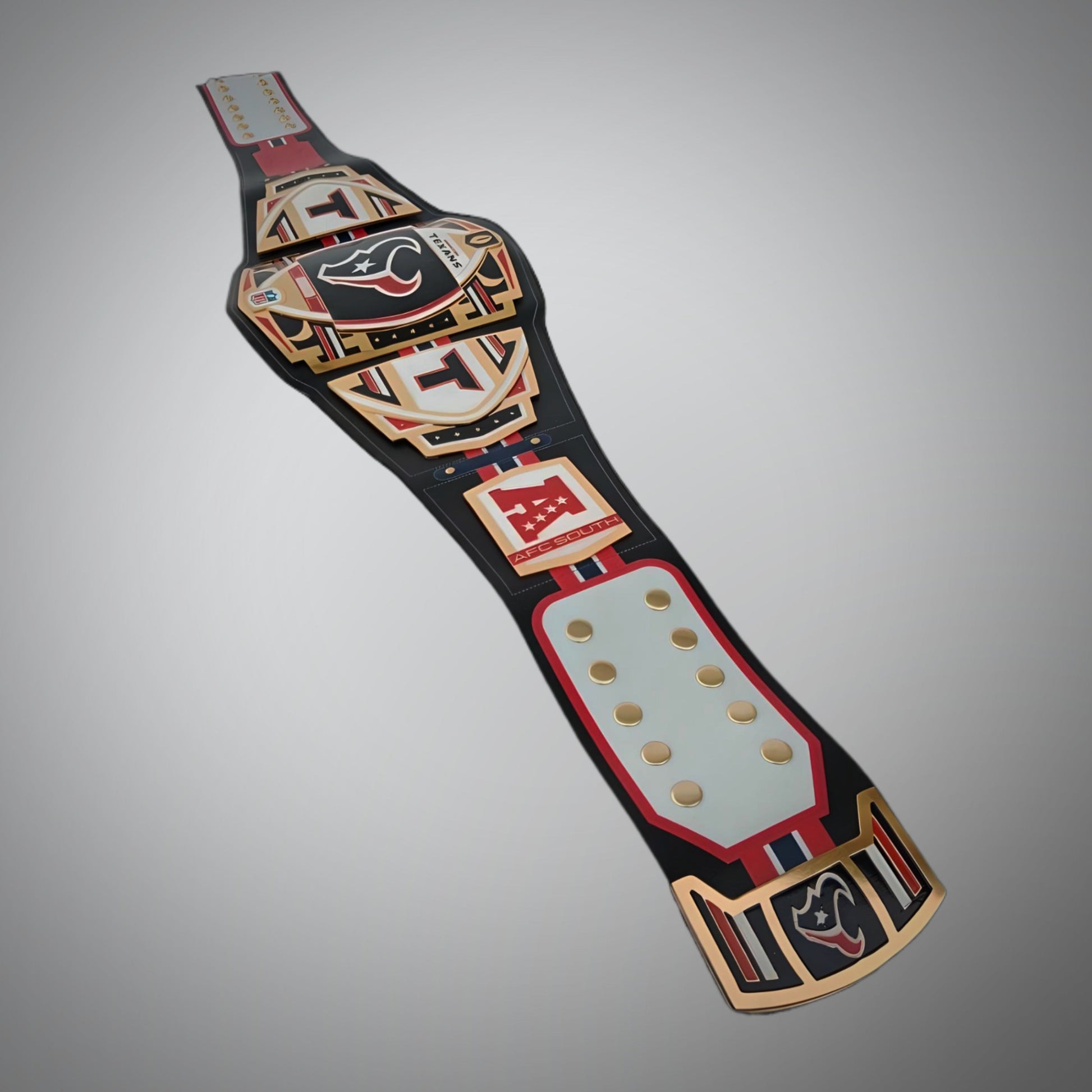 Ultimate fan collectible – Houston Texans WWE belt with NFL legacy features.