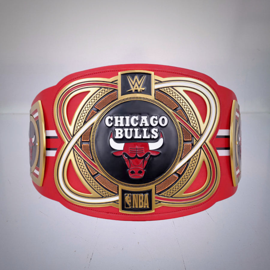 WWE Chicago Bulls NBA Legacy Championship Belt featuring basketball history and wrestling legacy.