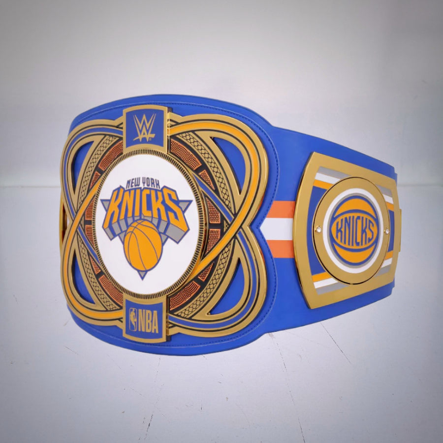 WWE Legacy Championship Title featuring the iconic New York Knicks colors and logo.